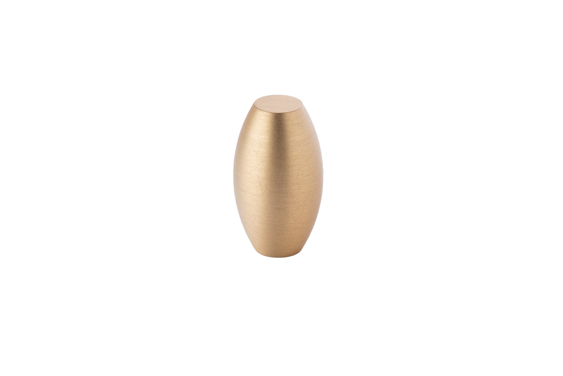 Vertical Barrel Knob by Lew's Hardware - 1-1/4" - Brushed Brass - New York Hardware