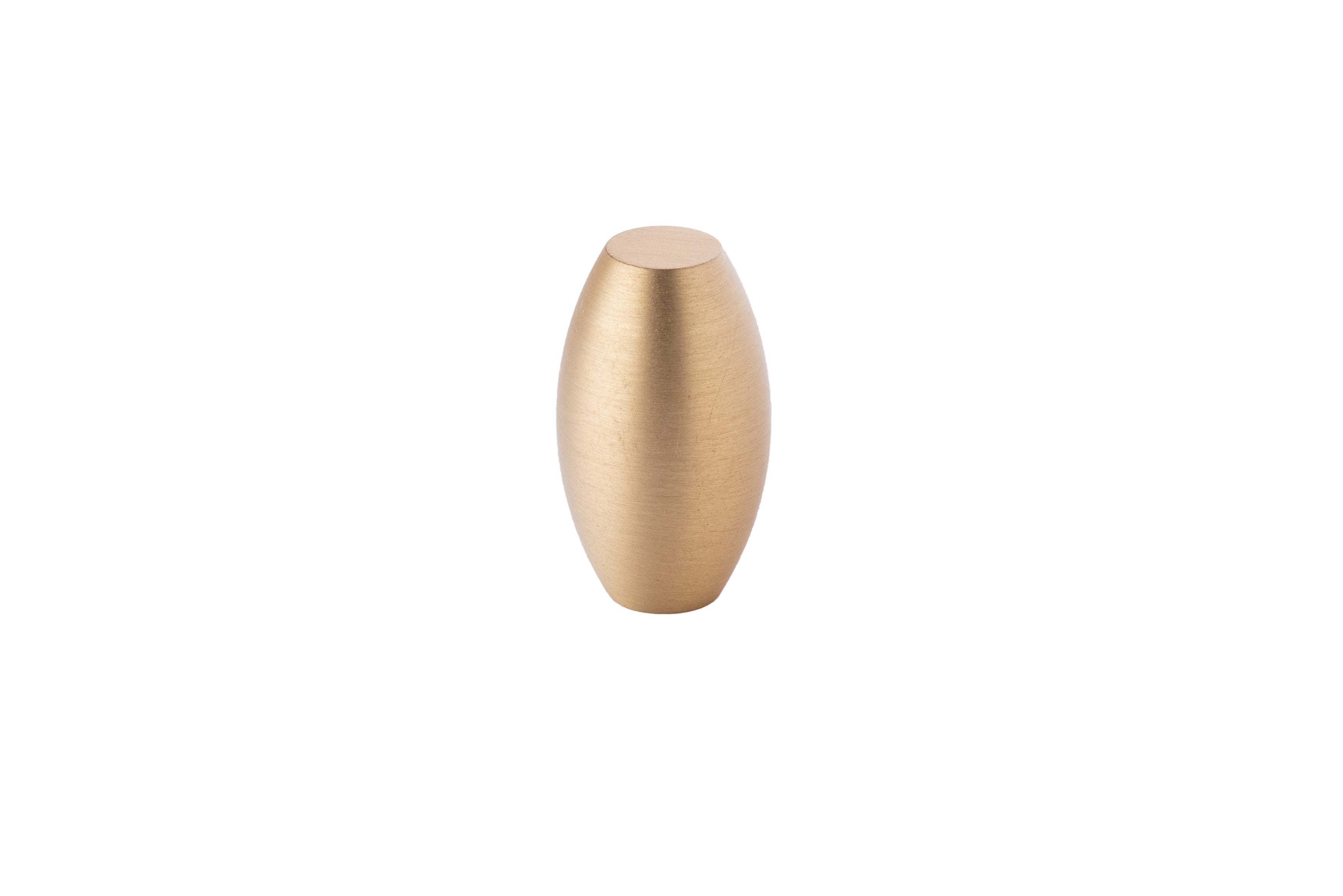 Vertical Barrel Knob by Lew's Hardware - 1-1/4" - Brushed Brass - New York Hardware
