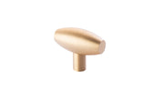 Barrel Knob by Lew's Hardware - 1-1/4" - Brushed Brass - New York Hardware