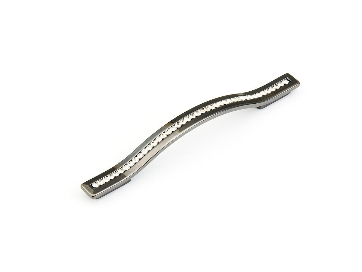 Skyevale Pull w/ Crystals by Schaub - Black Chrome - New York Hardware