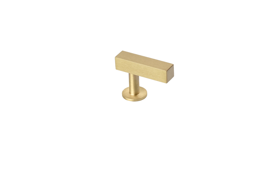 Bar Knob by Lew's Hardware - 1-1/4" - Brushed Brass - New York Hardware