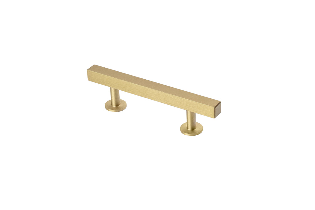 Short Bar Pull by Lew's Hardware - 3" - Brushed Brass - New York Hardware
