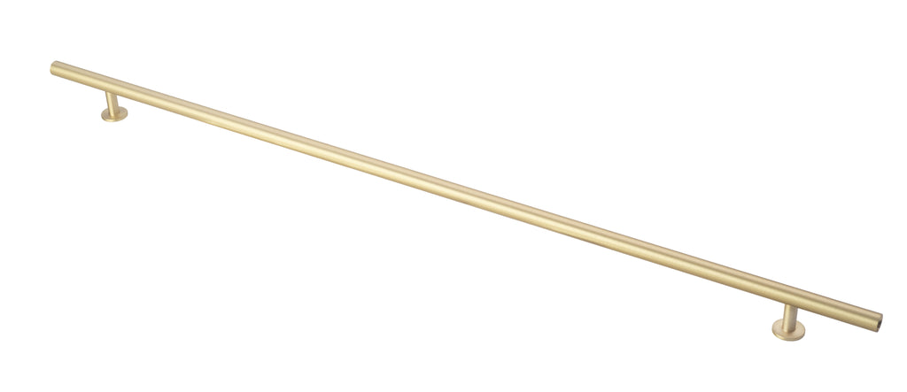 Round Bar Pull by Lew's Hardware - 20" - Brushed Brass - New York Hardware