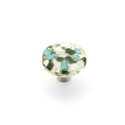 Ice Green Blue Pebbles Glass Round Knob by Schaub - New York Hardware