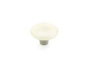 Ice Ivory Silk Glass Round Knob by Schaub - New York Hardware