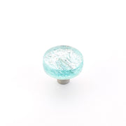 Ice Pearl Aqua Glass Round Knob by Schaub - New York Hardware