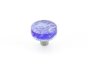 Ice Pearl Blue Glass Round Knob by Schaub - New York Hardware