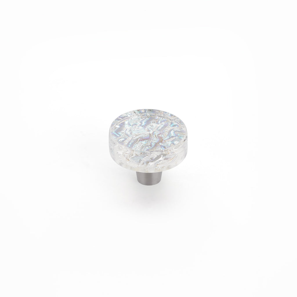 Ice Pearl Clear Glass Round Knob by Schaub - New York Hardware