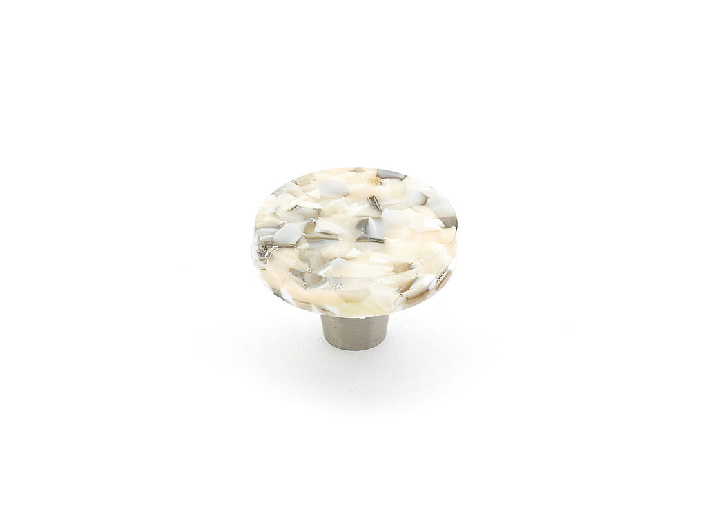 Ice Sable Pebbles Glass Round Knob by Schaub - New York Hardware