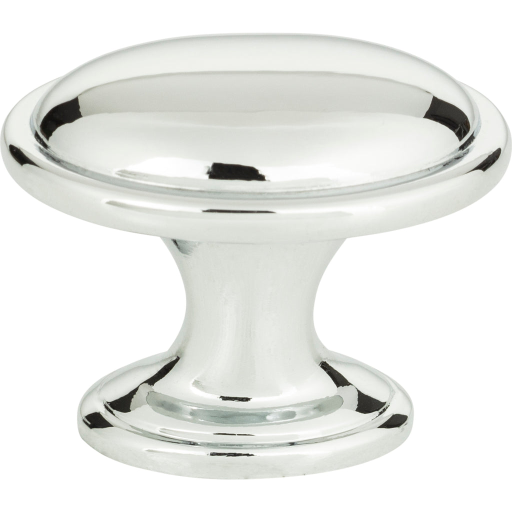 Austen Oval Knob by Atlas - 1-5/16" - Polished Chrome - New York Hardware