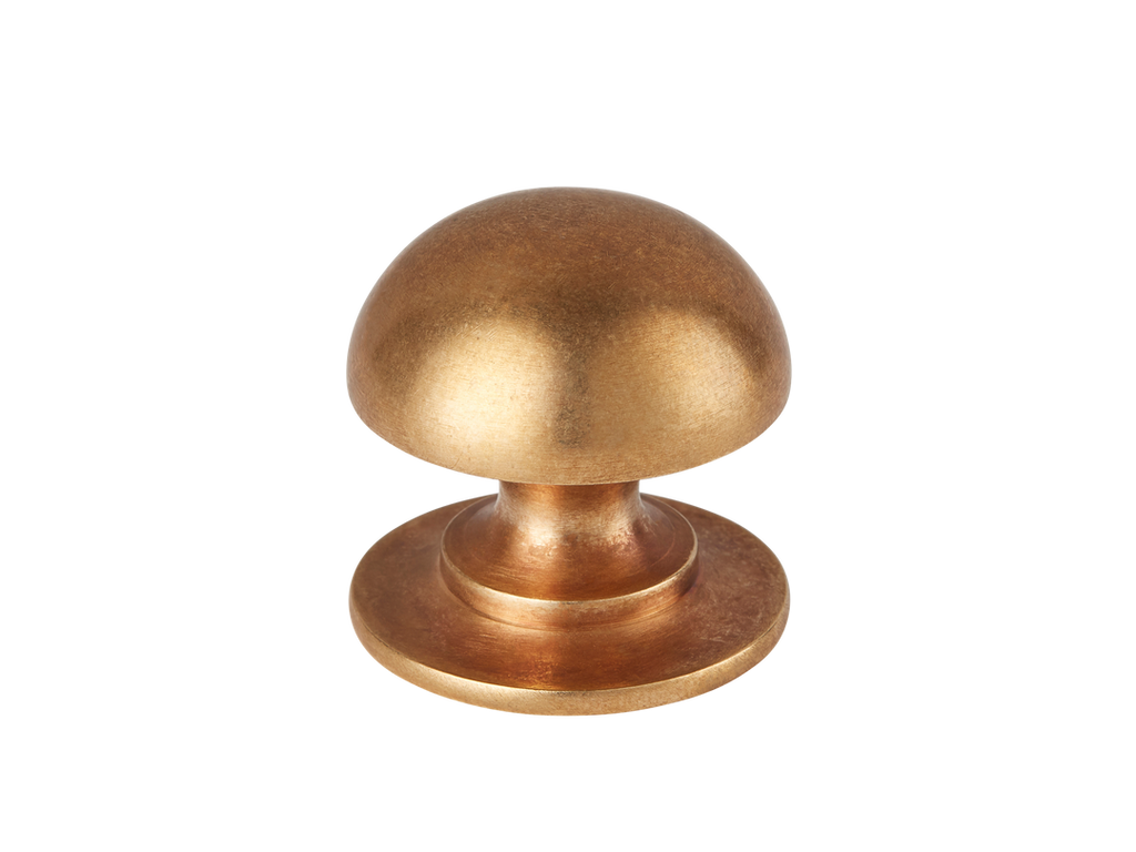 Cotswold Mushroom Cabinet Knob by Armac Martin - 32mm - Burnished Brass