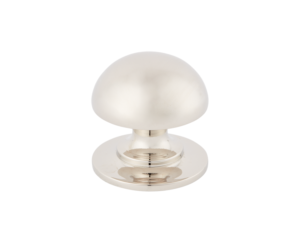 Cotswold Mushroom Cabinet Knob by Armac Martin - 32mm - Polished Nickel Plate