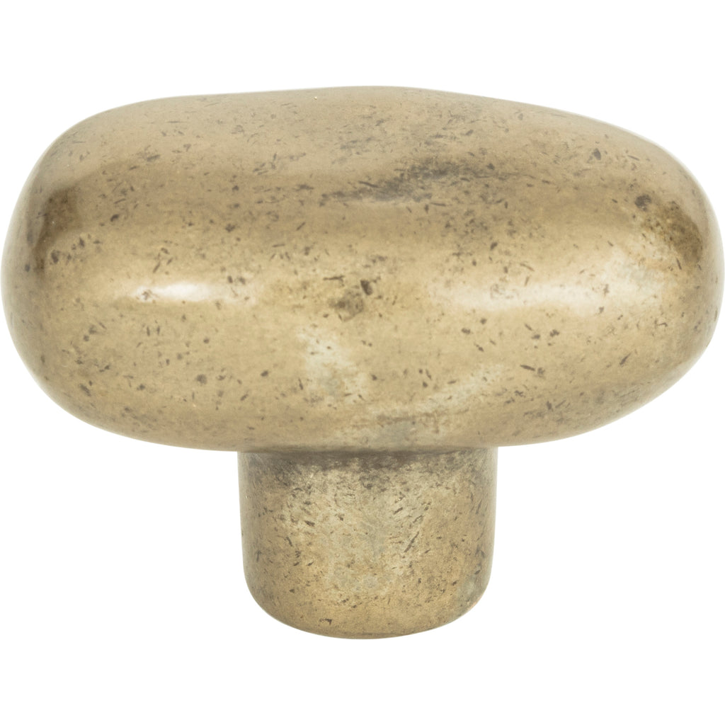 Distressed Oval Knob by Atlas - 1-11/16" - Champagne - New York Hardware