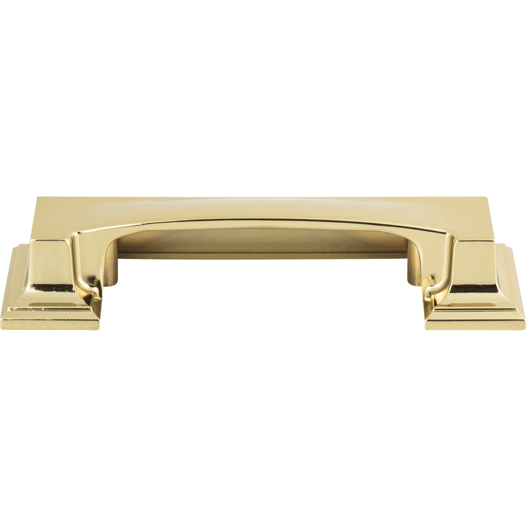 Sutton Place Cup Pull by Atlas - 3" - French Gold - New York Hardware