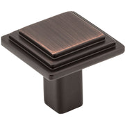 Square Calloway Cabinet Knob by Elements - Brushed Oil Rubbed Bronze