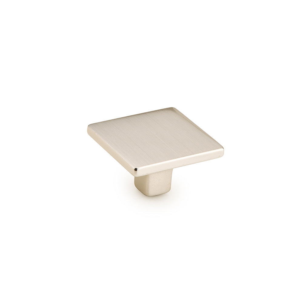 Armadio Square Knob by Schaub - Satin Nickel - New York Hardware