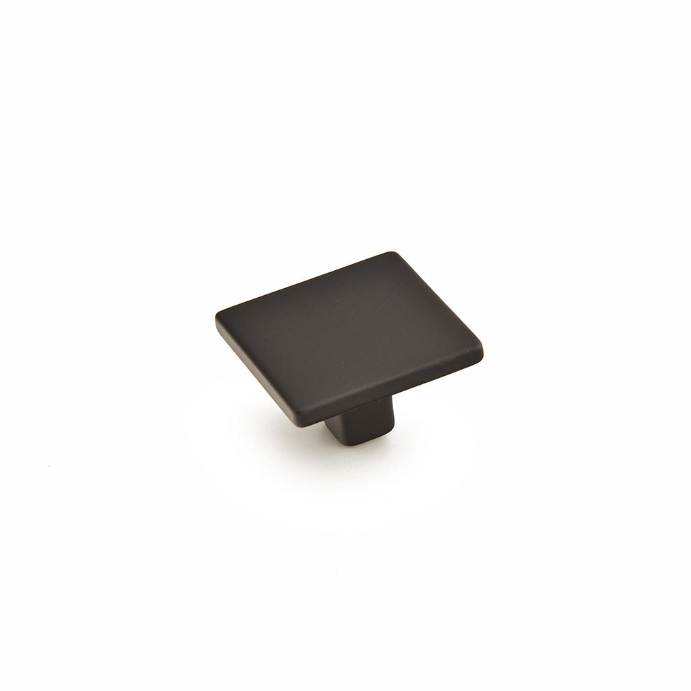 Armadio Square Knob by Schaub - Matte Black - New York Hardware