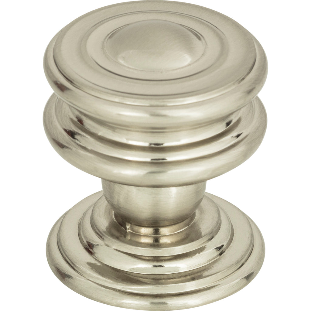 Campaign Round Knob by Atlas - 1-1/4" - Brushed Nickel - New York Hardware