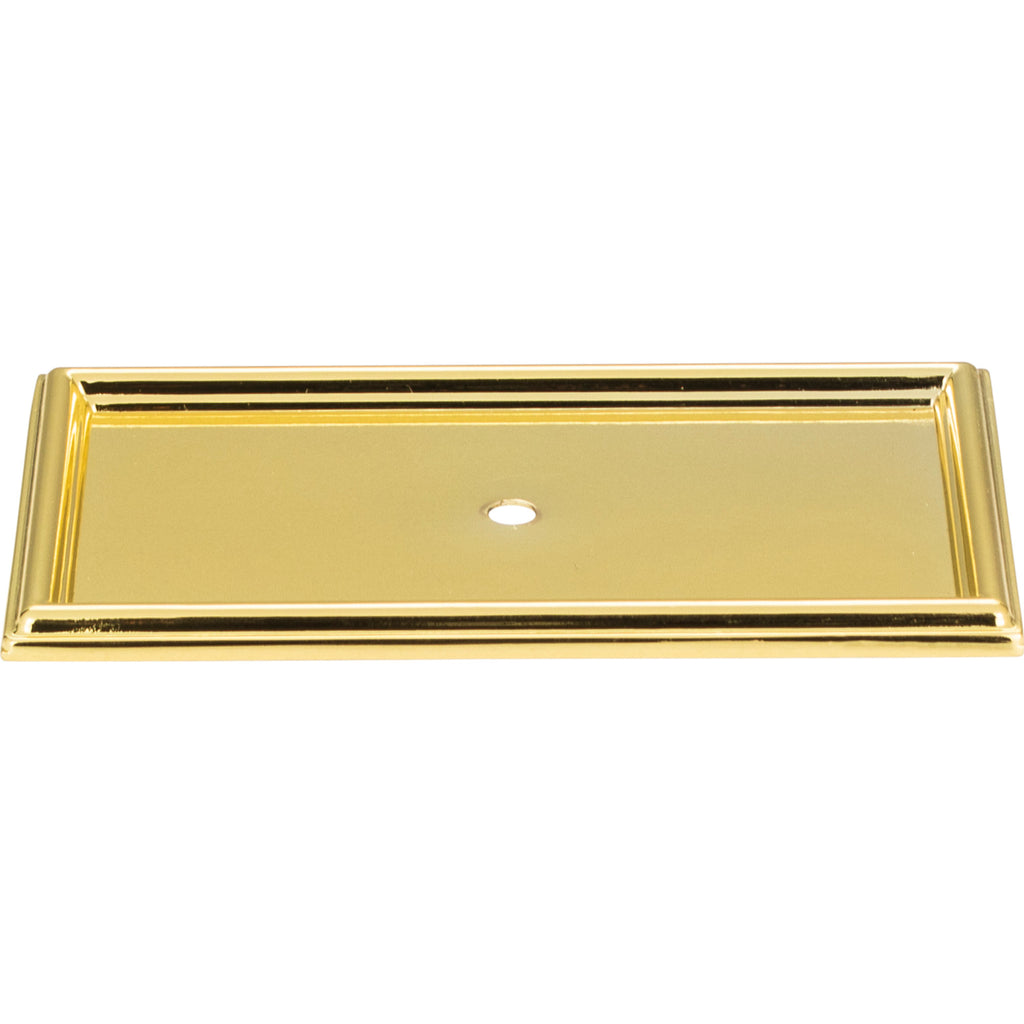 Campaign Rope Knob Backplate by Atlas - Polished Brass - New York Hardware