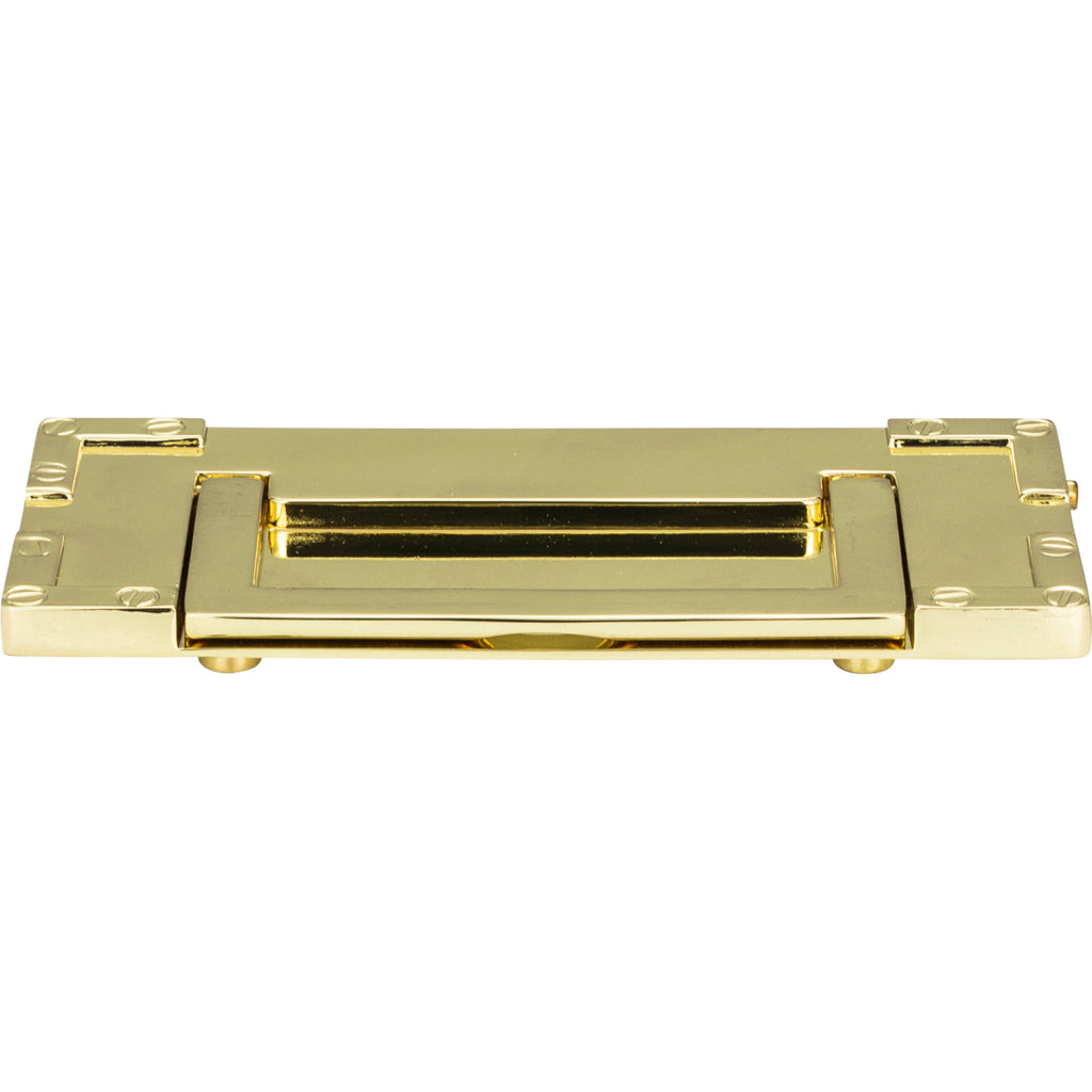 Campaign L-Bracket Drop Pull by Atlas - 3" - Polished Brass - New York Hardware