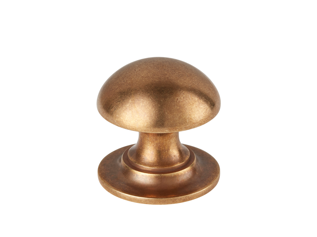 Cotswold Mushroom Cabinet Knob by Armac Martin - 38mm - Satin Nickel Plate