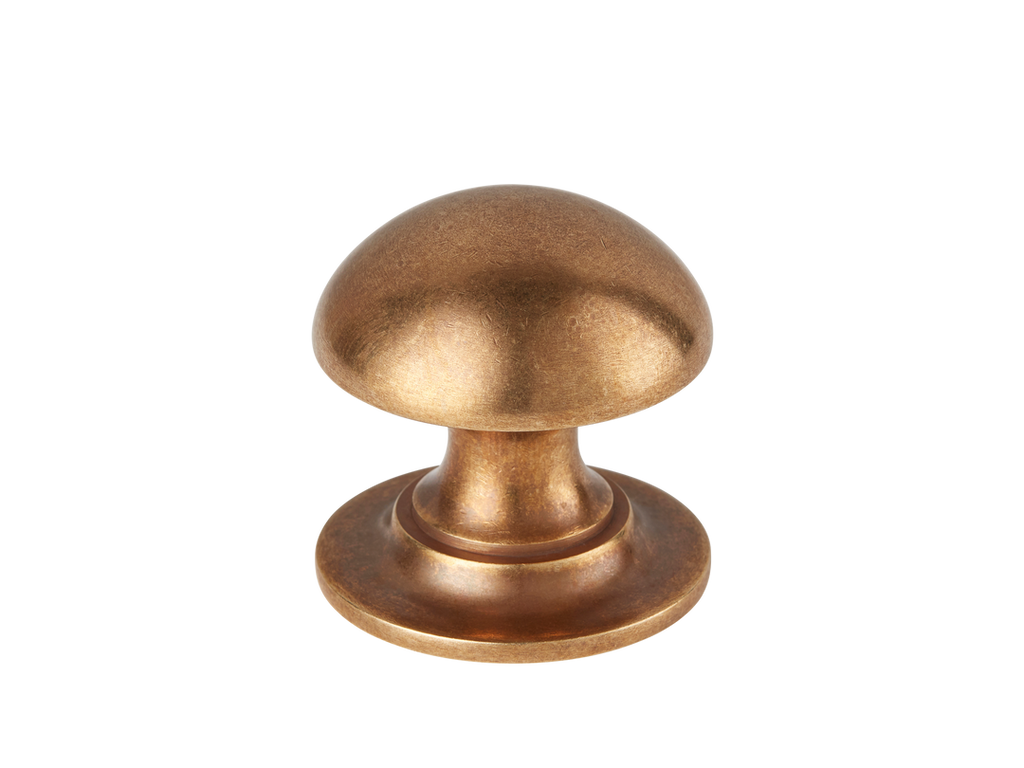 Cotswold Mushroom Cabinet Knob by Armac Martin - 38mm - Burnished Brass