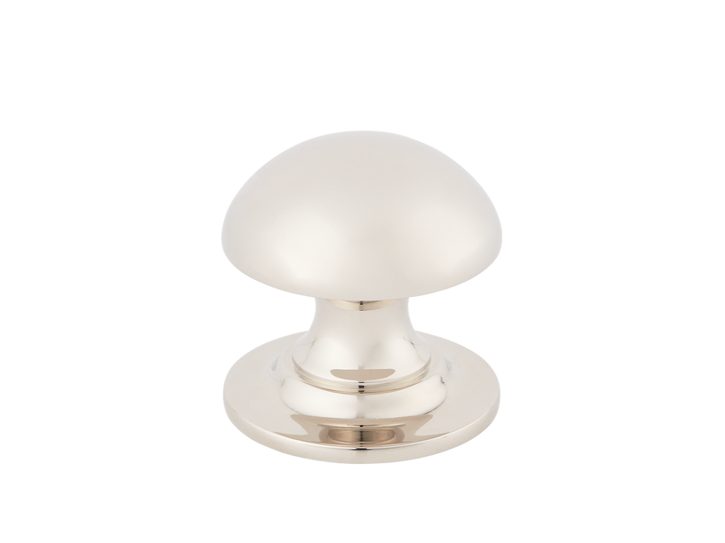 Cotswold Mushroom Cabinet Knob by Armac Martin - 38mm - Polished Nickel Plate