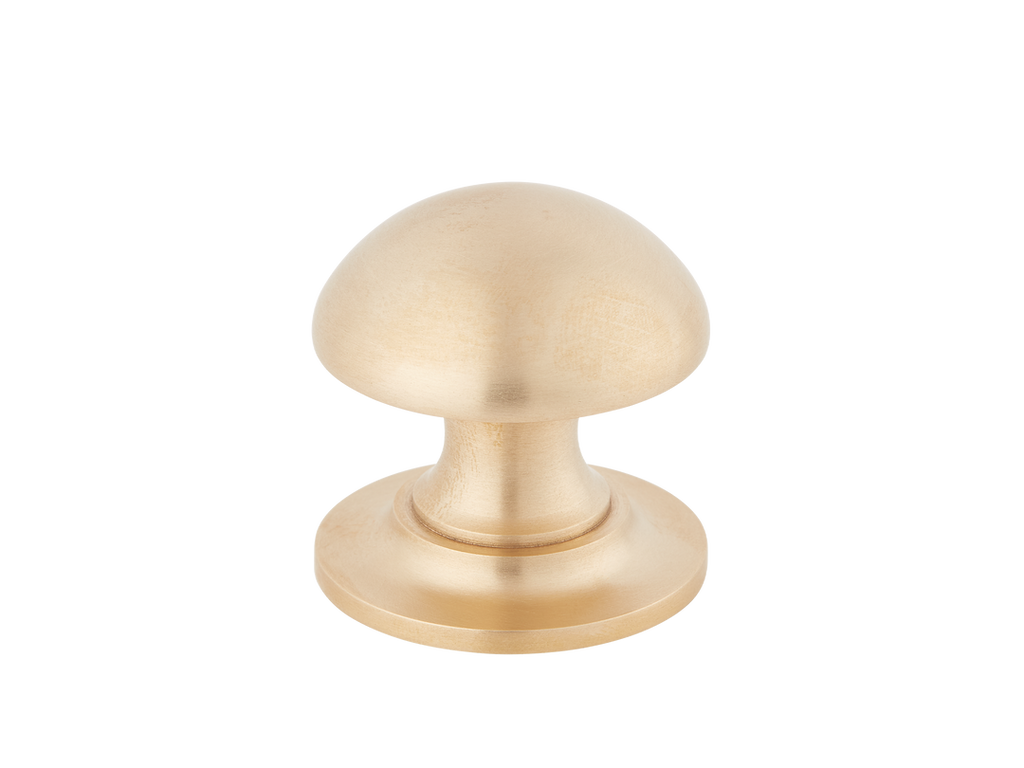 Cotswold Mushroom Cabinet Knob by Armac Martin - 38mm - Satin Brass Unlacquered