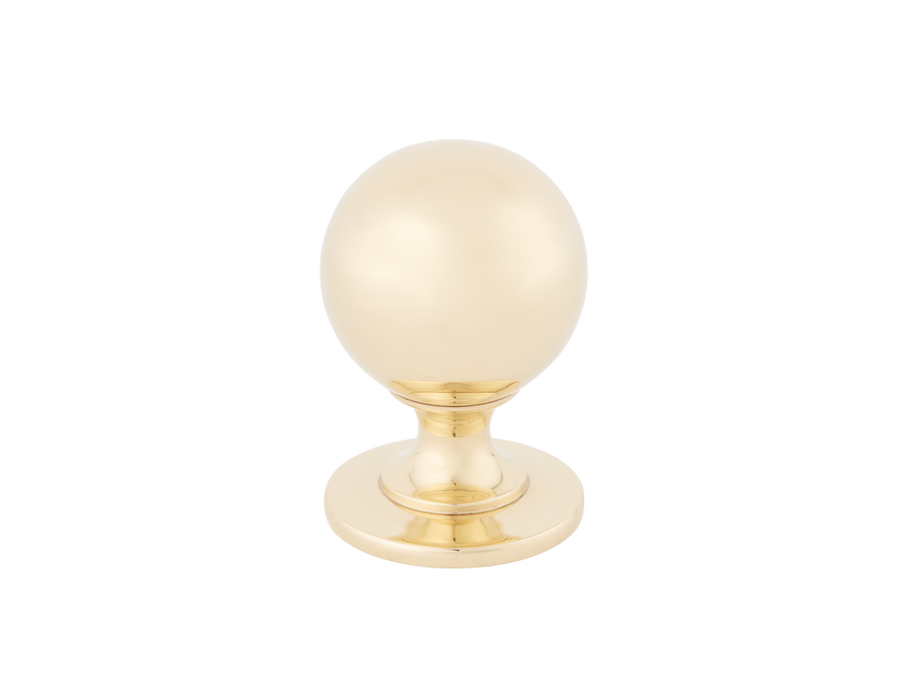 Cotswold Ball Cabinet Knob by Armac Martin - 38mm - Polished Brass Unlacquered