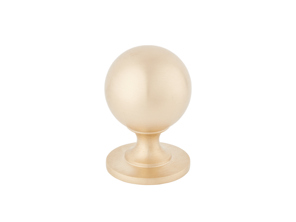 Cotswold Ball Cabinet Knob by Armac Martin - 38mm - Satin Brass Unlacquered
