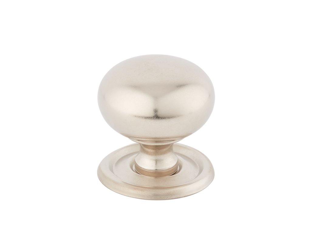 Cotswold Bun Cabinet Knob by Armac Martin - 38mm - Barrelled Nickel Plate