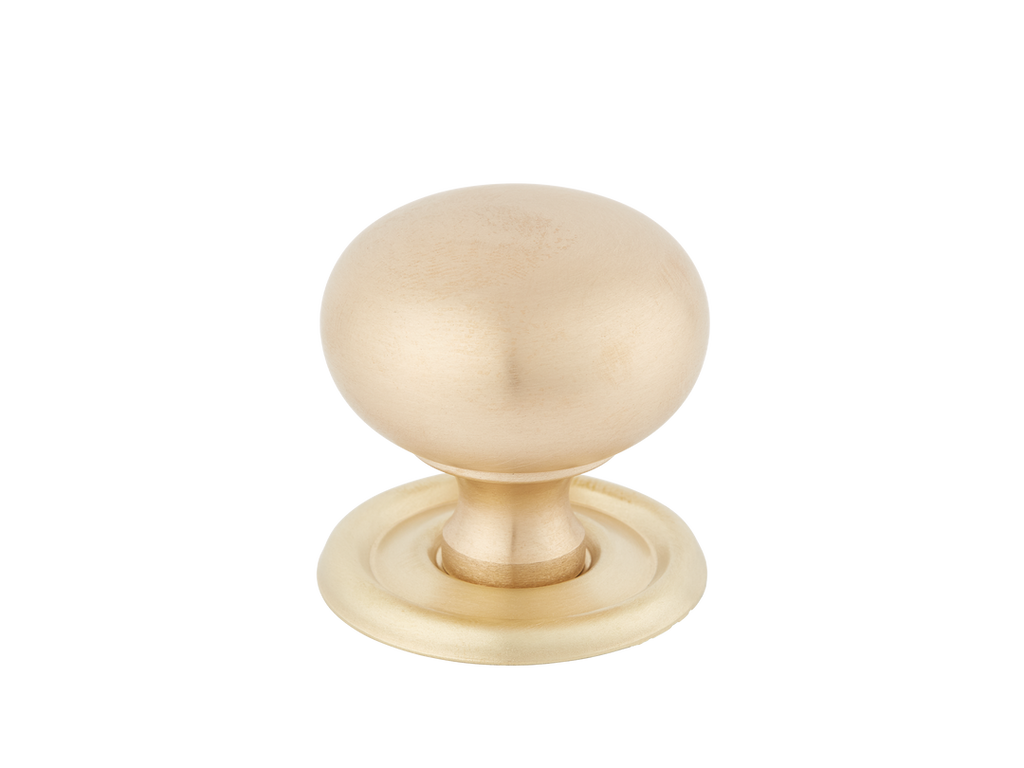 Cotswold Bun Cabinet Knob by Armac Martin - 38mm - Satin Brass Unlacquered