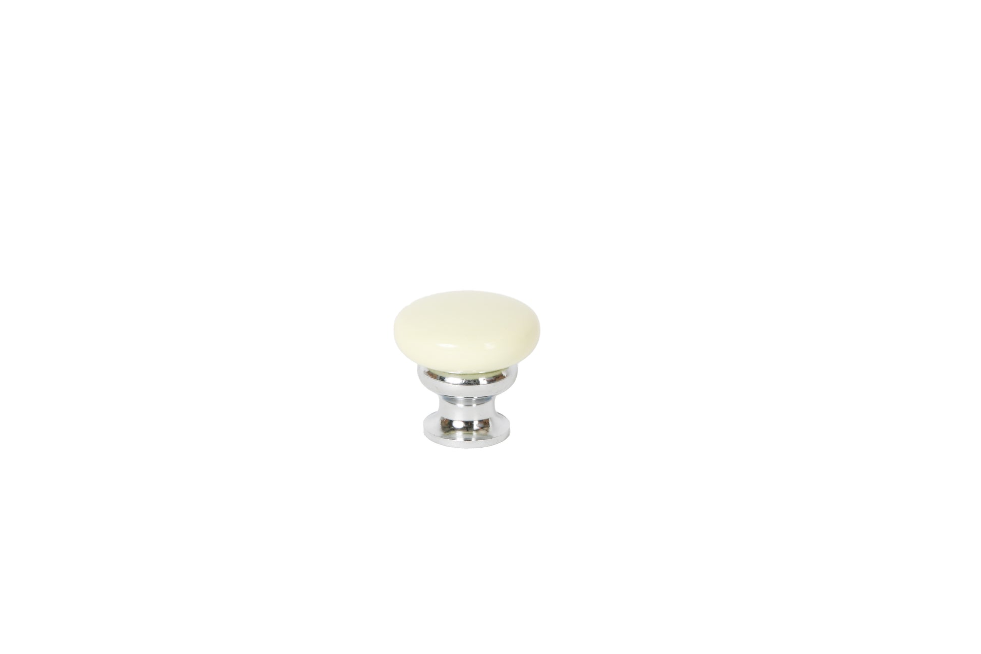 Metal Mushroom Split Finish Knob by Lew's Hardware - 1-1/8" - Polished Chrome - Buttercup Yellow - New York Hardware