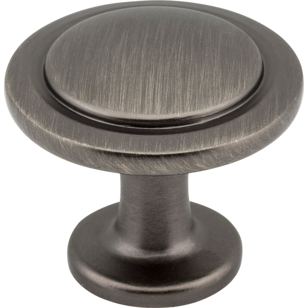 Round Button Gatsby Cabinet Knob by Elements - Brushed Pewter