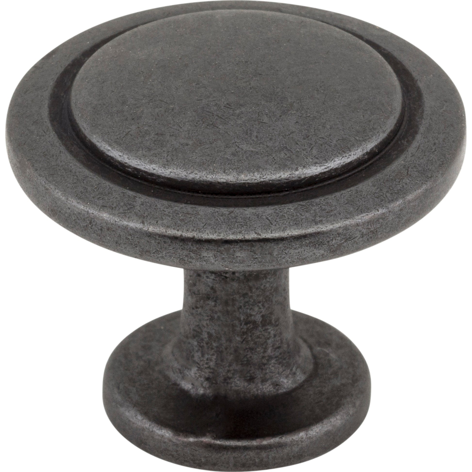 Round Button Gatsby Cabinet Knob by Elements - Gun Metal