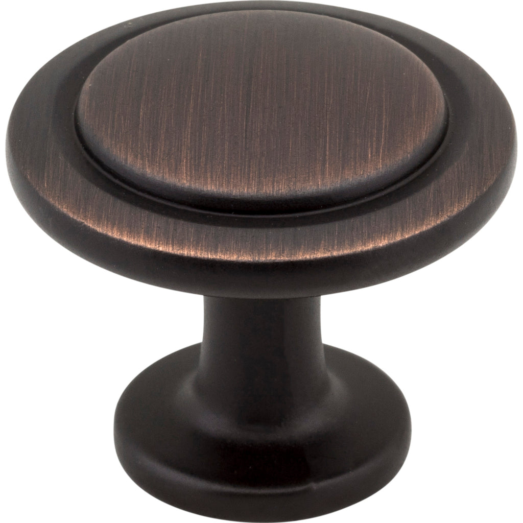 Round Button Gatsby Cabinet Knob by Elements - Brushed Oil Rubbed Bronze