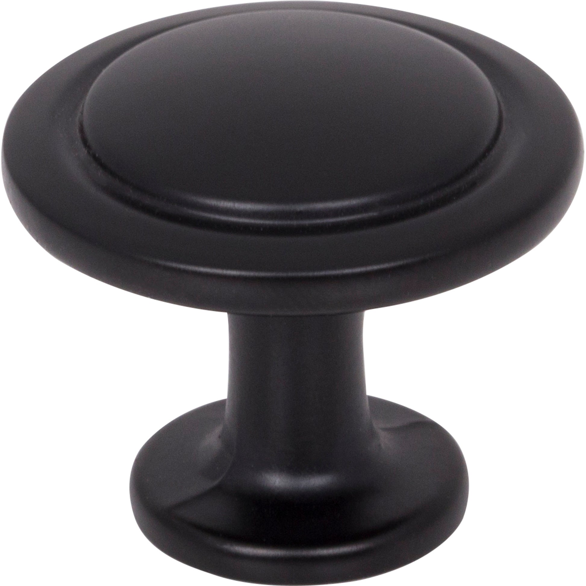 Round Button Gatsby Cabinet Knob by Elements - Matte Black