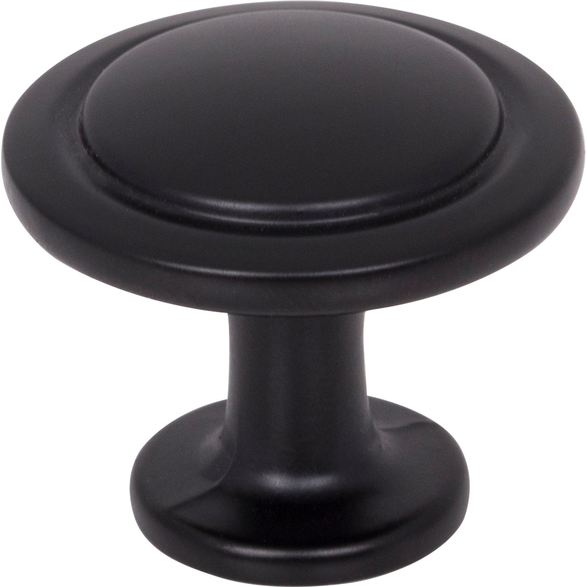 Round Button Gatsby Cabinet Knob by Elements - Matte Black