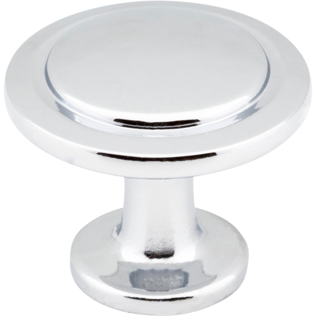 Round Button Gatsby Cabinet Knob by Elements - Polished Chrome