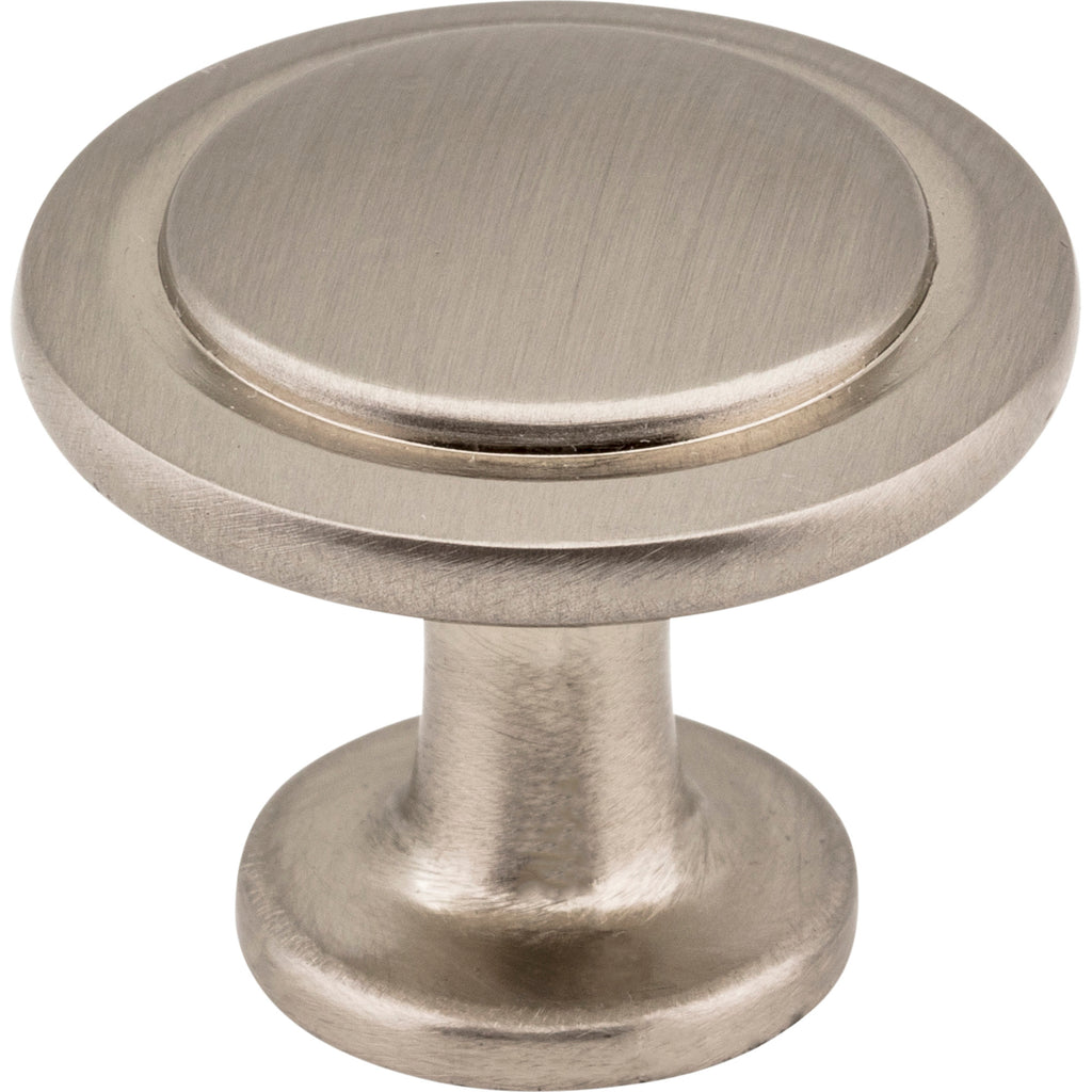 Round Button Gatsby Cabinet Knob by Elements - Satin Nickel