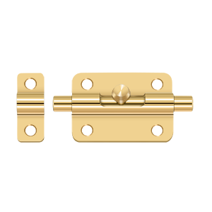 Barrel Bolt by Deltana - 3"  - PVD Polished Brass - New York Hardware