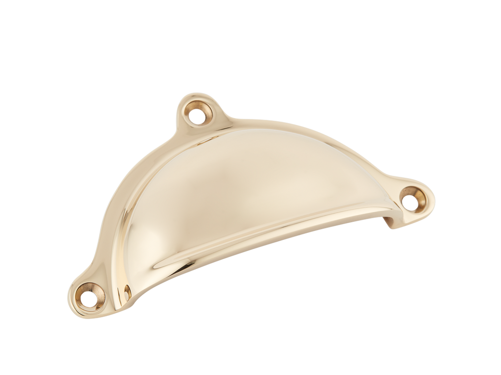 Cotswold Drawer Pull by Armac Martin - 98mm - Polished Brass Unlacquered