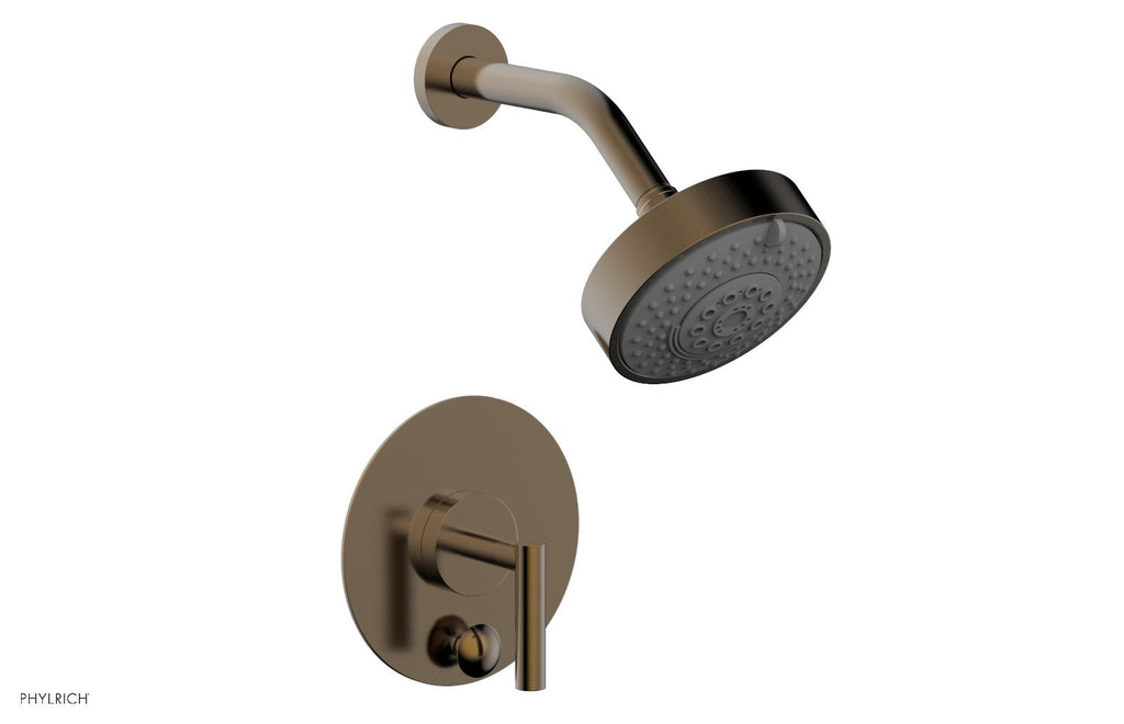 TRANSITION   Pressure Balance Shower and Diverter Set (Less Spout), Lever Handle by Phylrich - Antique Brass