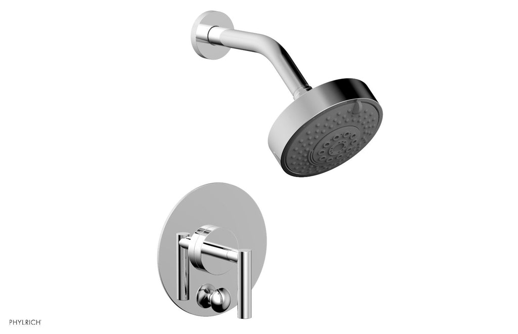 TRANSITION   Pressure Balance Shower and Diverter Set (Less Spout), Lever Handle by Phylrich - Polished Nickel