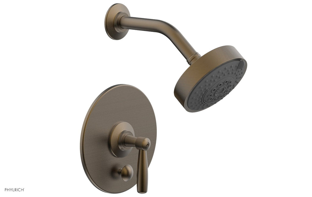 WORKS Pressure Balance Shower and Diverter Set (Less Spout), Lever Handle by Phylrich - Antique Brass