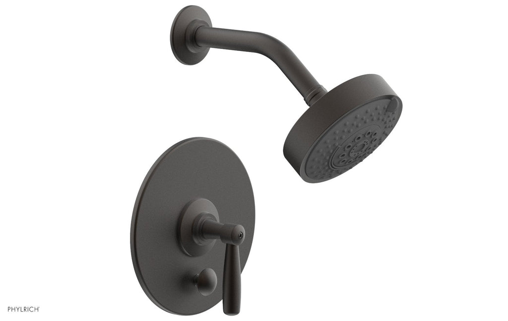 WORKS Pressure Balance Shower and Diverter Set (Less Spout), Lever Handle by Phylrich - Weathered Copper