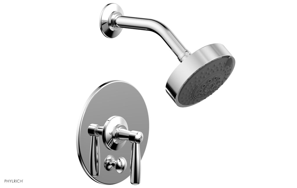 WORKS Pressure Balance Shower and Diverter Set (Less Spout), Lever Handle by Phylrich - Polished Nickel