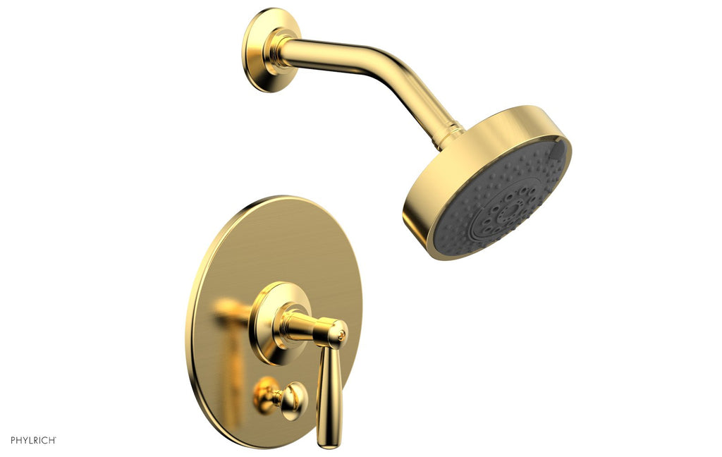 WORKS Pressure Balance Shower and Diverter Set (Less Spout), Lever Handle by Phylrich - Satin Chrome