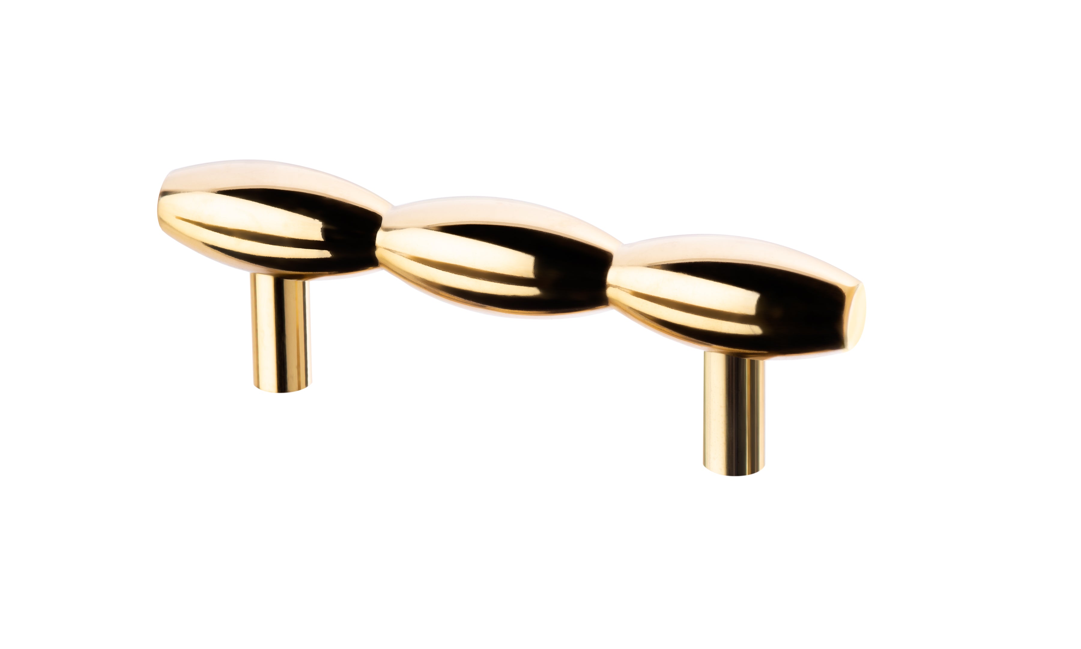 Short Barrel Pull by Lew's Hardware - 3" - Polished Brass - New York Hardware