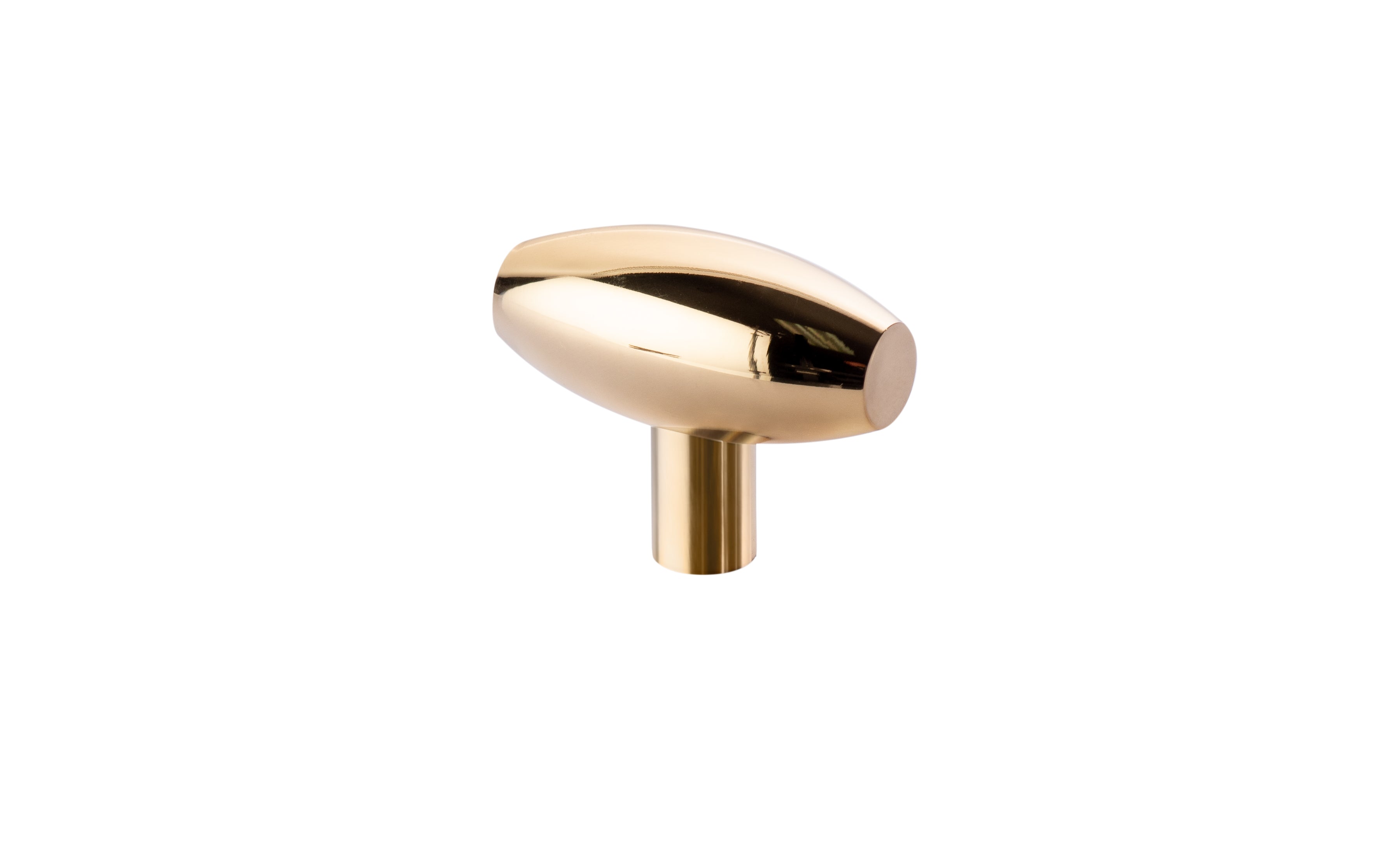 Barrel Knob by Lew's Hardware - 1-1/4" - Polished Brass - New York Hardware